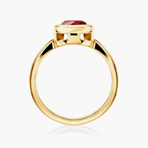 Pierścionek zaręczynowy SAVICKI: złoty, rubin